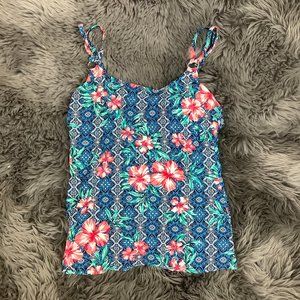 Christina | Women's Tankini Top | Blue Floral
